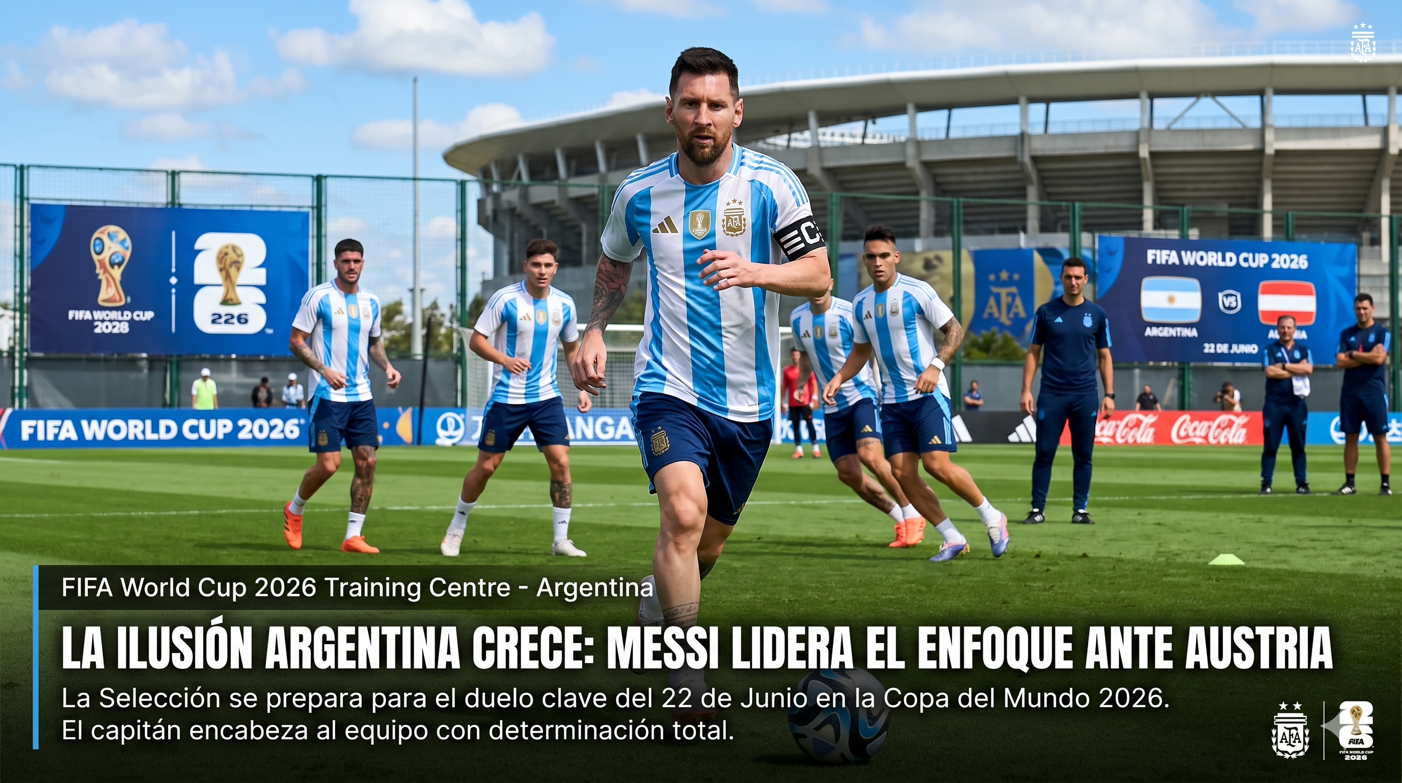 Argentina se prepara para enfrentar a Austria: Messi lidera una Selección que sueña con otro Mundial