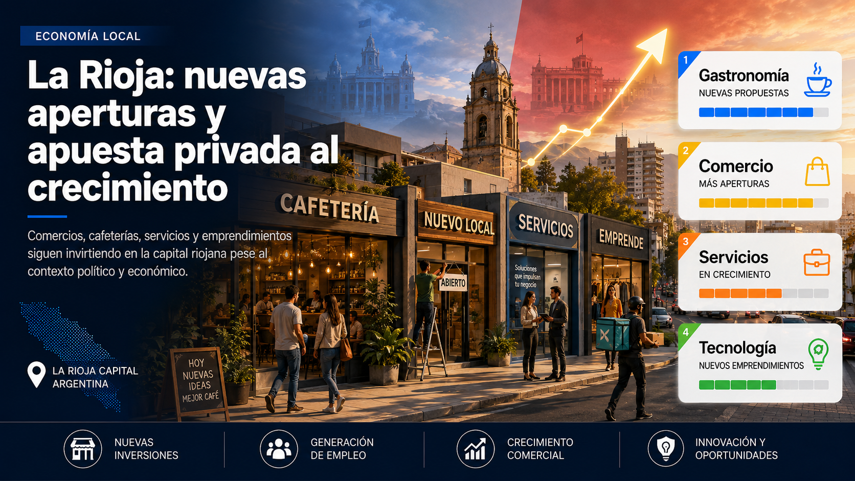 A pesar de las diferencias políticas, el comercio riojano sigue creciendo y apuesta por nuevas inversiones